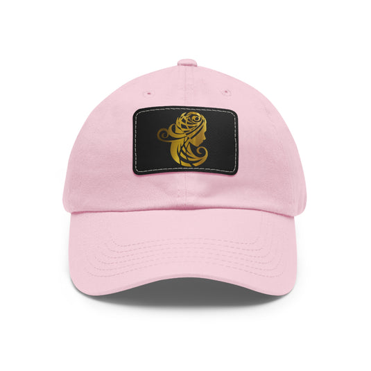 Dad Hat with Leather Patch (Rectangle)