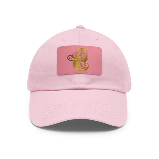 Dad Hat with Leather Patch (Rectangle)