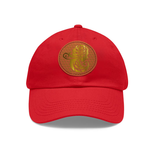 Dad Hat with Leather Patch (Round)