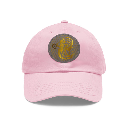 Dad Hat with Leather Patch (Round)