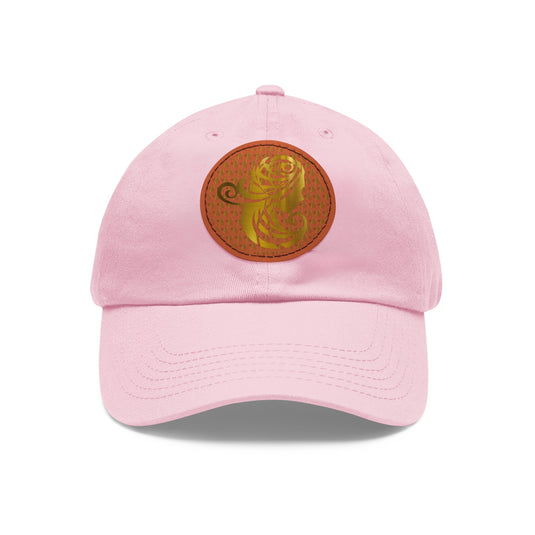 Dad Hat with Leather Patch (Round)